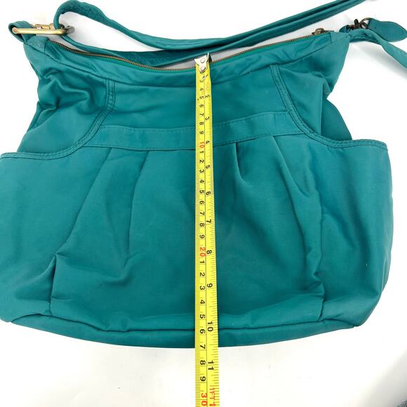 Travelon Nylon Bag Security Block Technology Teal Shoulder Bag Purse - Picture 10 of 12
